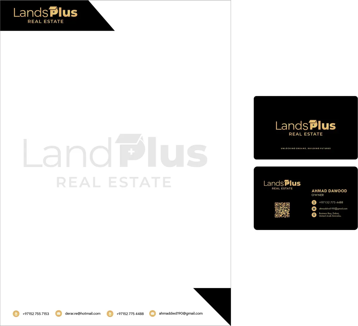 Real estate brand identity design for Landplus
